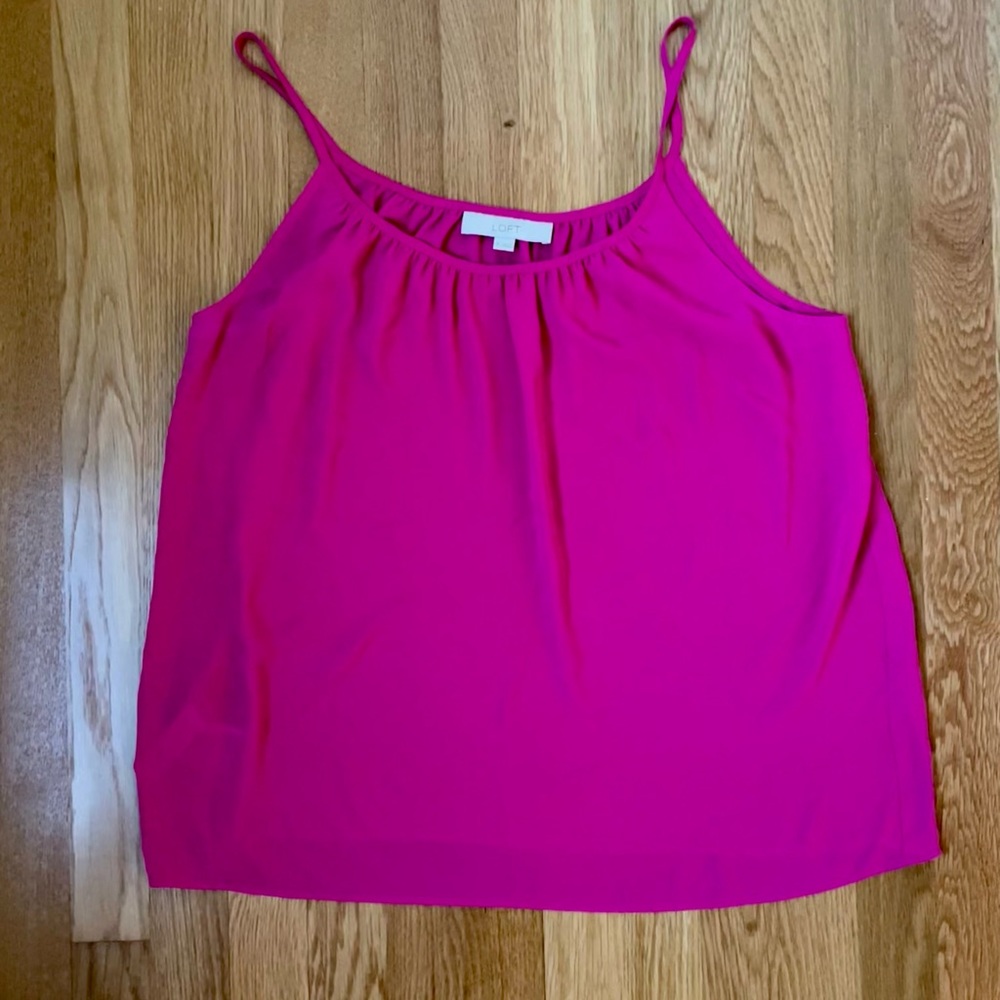 LOFT Pink Sleeveless Blouse Size M - Picture 2 of 7